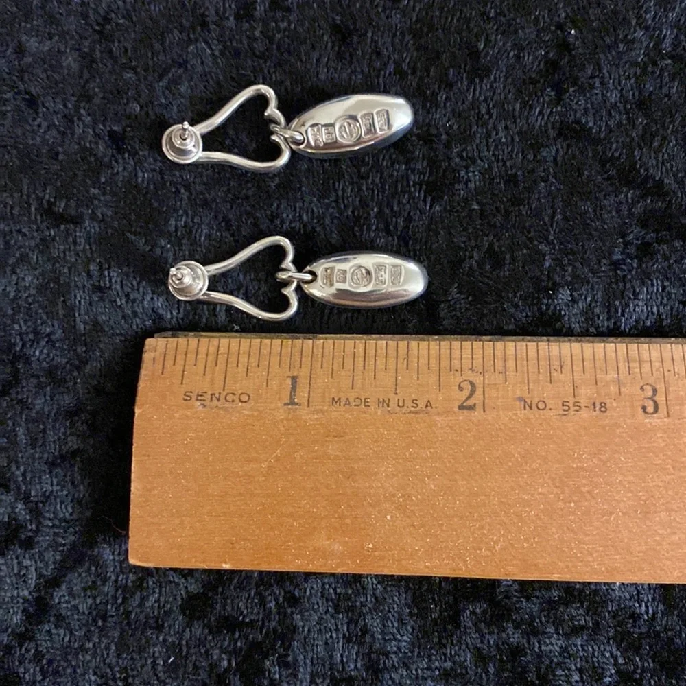 Sterling Silver Earrings vintage Mexican, 9.5g - Picture 5 of 5